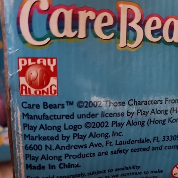 Vintage 2002 Care Bear Love-a-Lot Plush Bundle w/ VHS Tapes & Keychains - Picture 7 of 16